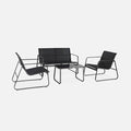 Compact 4-Piece Balcony & Terrace Outdoor Lounge Set - Anthracite